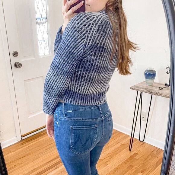 Naadam Ribbed Space Dye Raglan Crewneck Sweater XS - Picture 3 of 9